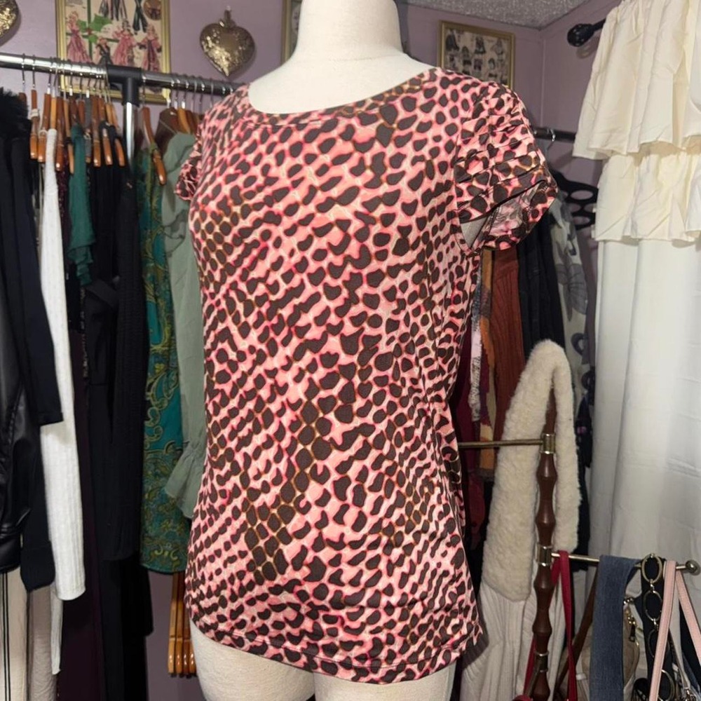Burning man Pink Leopard Print Top